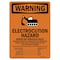 Signmission Safety Sign, OSHA WARNING, 10" Height, Electrocution Hazard, Portrait, D-V-13140 OS-WS-D-710-V-13140 - alternate 1